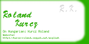 roland kurcz business card